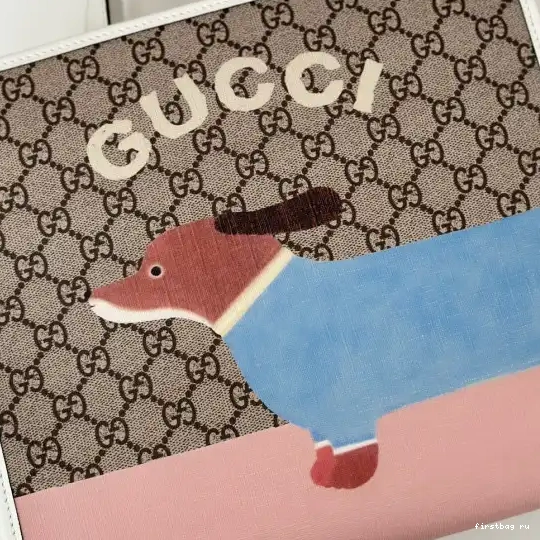 Firstbag ru print tote GUCCI dog Children's bag 0604